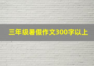 三年级暑假作文300字以上