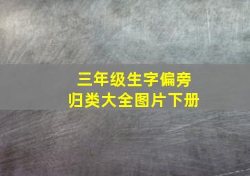 三年级生字偏旁归类大全图片下册