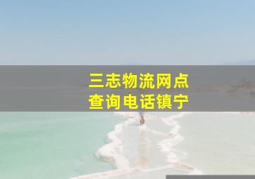 三志物流网点查询电话镇宁