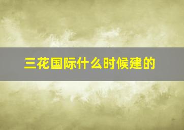 三花国际什么时候建的