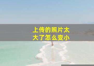 上传的照片太大了怎么变小