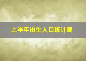 上半年出生人口统计局