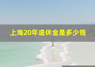 上海20年退休金是多少钱