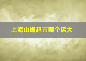 上海山姆超市哪个店大