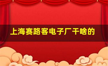 上海赛路客电子厂干啥的