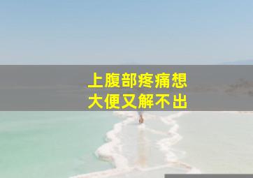 上腹部疼痛想大便又解不出