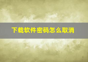 下载软件密码怎么取消