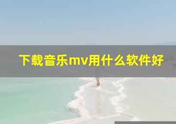 下载音乐mv用什么软件好