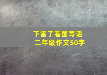 下雪了看图写话二年级作文50字