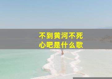 不到黄河不死心吧是什么歌