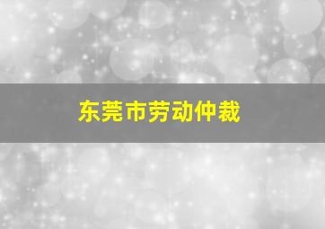 东莞市劳动仲裁