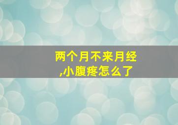 两个月不来月经,小腹疼怎么了