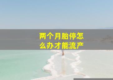 两个月胎停怎么办才能流产