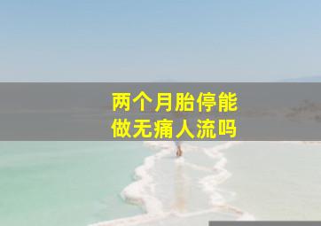 两个月胎停能做无痛人流吗