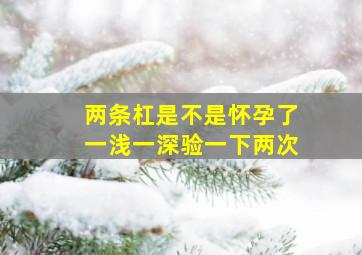 两条杠是不是怀孕了一浅一深验一下两次