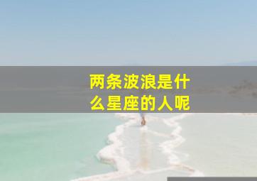 两条波浪是什么星座的人呢