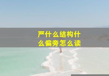 严什么结构什么偏旁怎么读