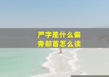 严字是什么偏旁部首怎么读