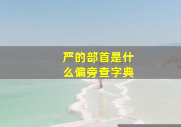 严的部首是什么偏旁查字典