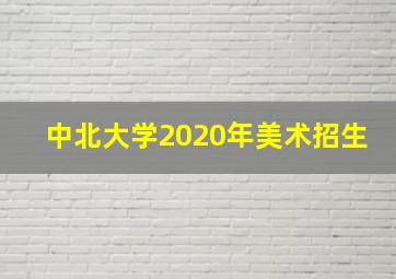 中北大学2020年美术招生