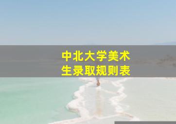 中北大学美术生录取规则表