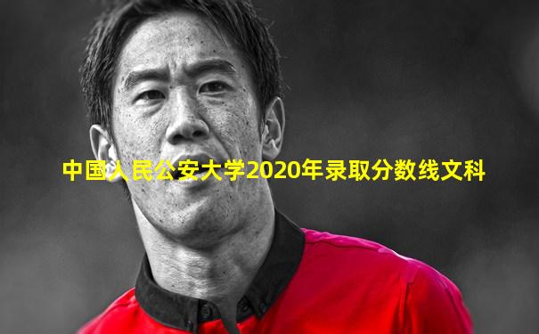 中国人民公安大学2020年录取分数线文科