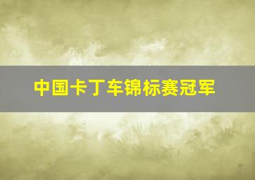 中国卡丁车锦标赛冠军