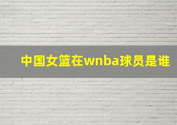 中国女篮在wnba球员是谁