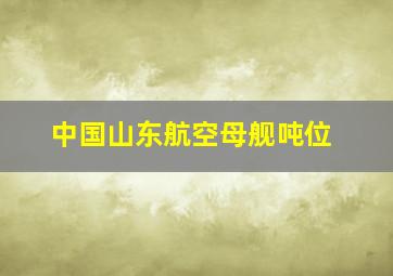 中国山东航空母舰吨位