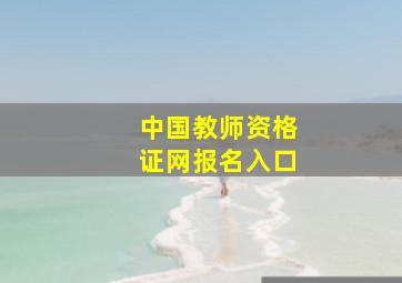 中国教师资格证网报名入口