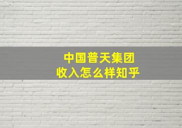 中国普天集团收入怎么样知乎