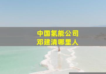 中国氢能公司邓建清哪里人