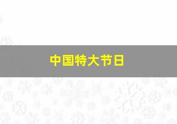 中国特大节日