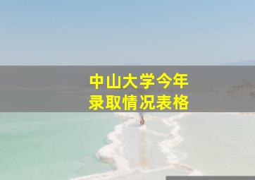 中山大学今年录取情况表格