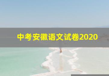 中考安徽语文试卷2020