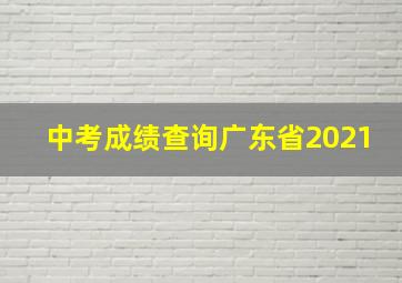 中考成绩查询广东省2021