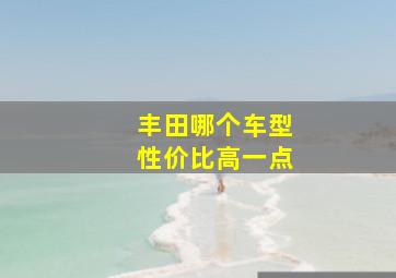 丰田哪个车型性价比高一点