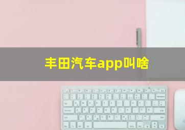 丰田汽车app叫啥