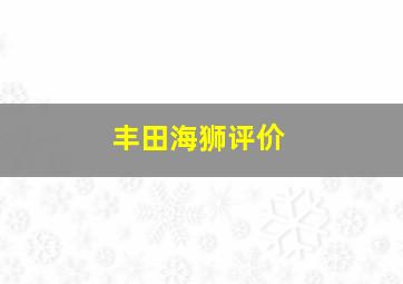 丰田海狮评价