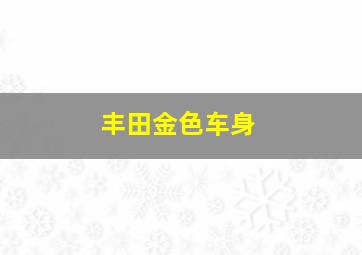 丰田金色车身