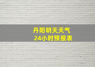 丹阳明天天气24小时预报表