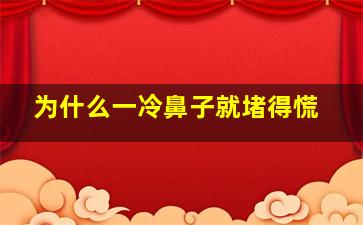 为什么一冷鼻子就堵得慌