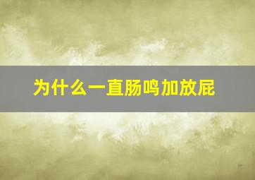 为什么一直肠鸣加放屁