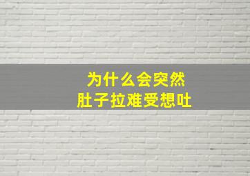 为什么会突然肚子拉难受想吐