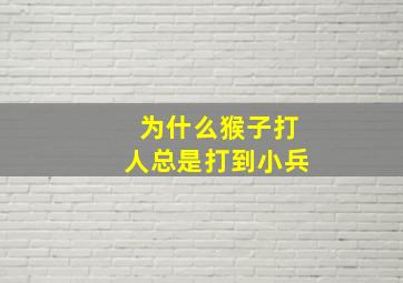 为什么猴子打人总是打到小兵