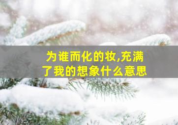 为谁而化的妆,充满了我的想象什么意思