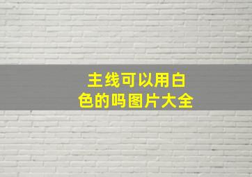 主线可以用白色的吗图片大全