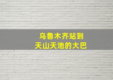 乌鲁木齐站到天山天池的大巴