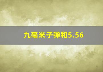 九毫米子弹和5.56