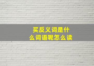 买反义词是什么词语呢怎么读